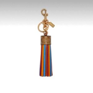 Coach Tassel Bag Charm in Colorblock Signature Canvas
